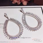 AAA APM Monaco Jewelry Replica - Baguette Diamonds Water Drop Shape Earrings